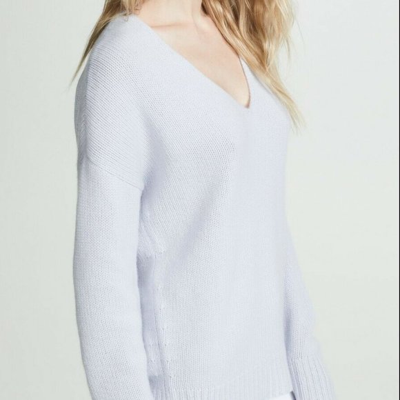 Theory Sweaters - THEORY Soft Cashmere Hi Low Sweater Pale Lavender